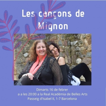 Concert Duet Mignon 16 de febrer de 2021 a les 20.00h Acadèmia Catalana de les Belles Arts de Sant Jordi