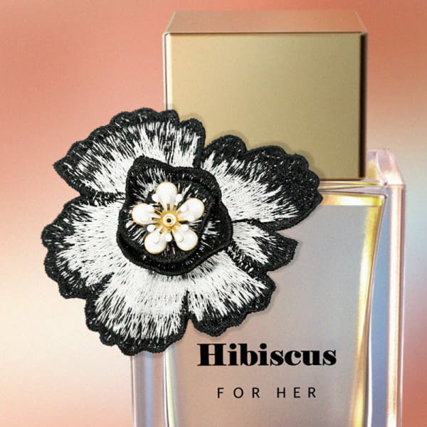 Flor accesorio de tejido para decorar botellas de perfume