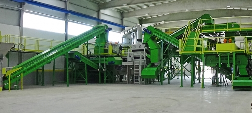 Glass recovery pilot plant of MSW composting