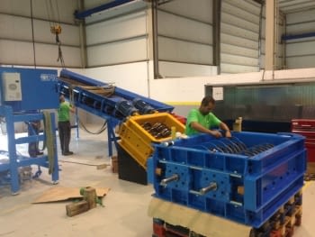 The new DAGA equipment to open recycled plastic bales