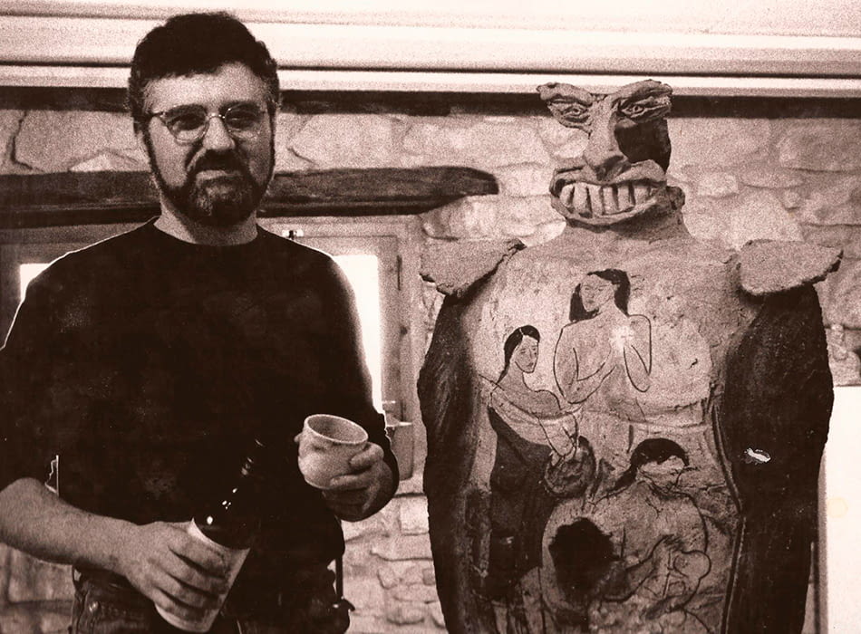Enri Orobitg i escultura.