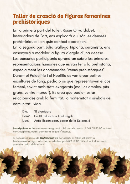 Taller de creació de figures femenines prehistòriques
