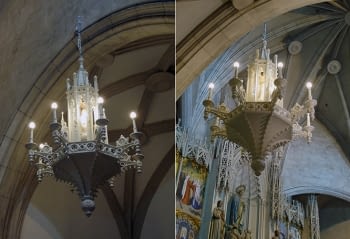 Repairing of neo-gothic style lamps