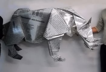 Rinoceront de papiroflèxia