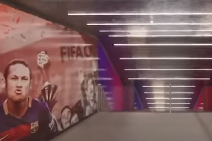 Muro cortina y techo "deployé" del túnel del Spotify Camp Nou