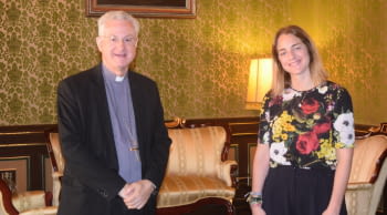 JOAN-ENRIC VIVES REP LA PRESIDENTA DEL PATRONAT DE DAMES DE MERITXELL