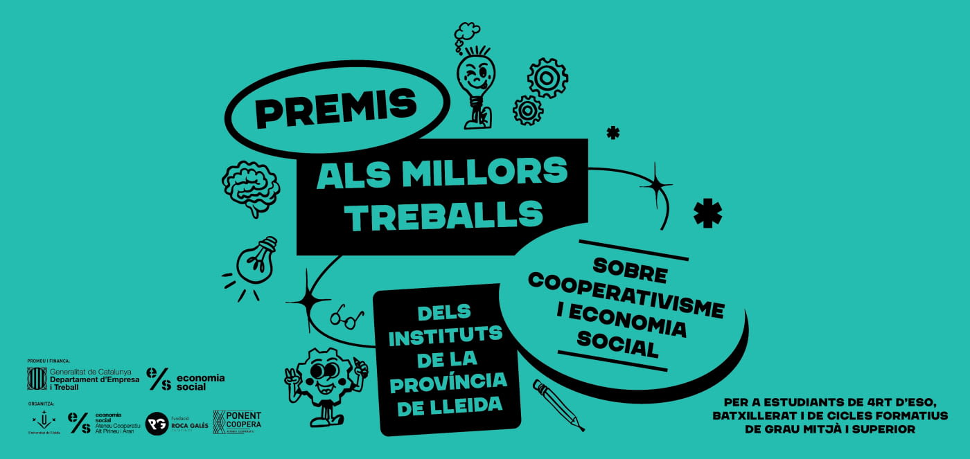 Convoquem la 2a edició dels Premis als millors treballs sobre cooperativisme i economia social dels instituts de la província de Lleida