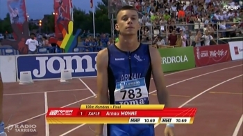 L'atleta de Tàrrega Arnau Monné aconsegueix la 8a posició en els cent metres llisos al campionat d'Espanya absolut