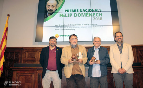 Unió de Pagesos distingeix  la cooperativa L'Olivera i l'ambientòleg Martí Boada amb els Premis Nacionals Felip Domènech 2018