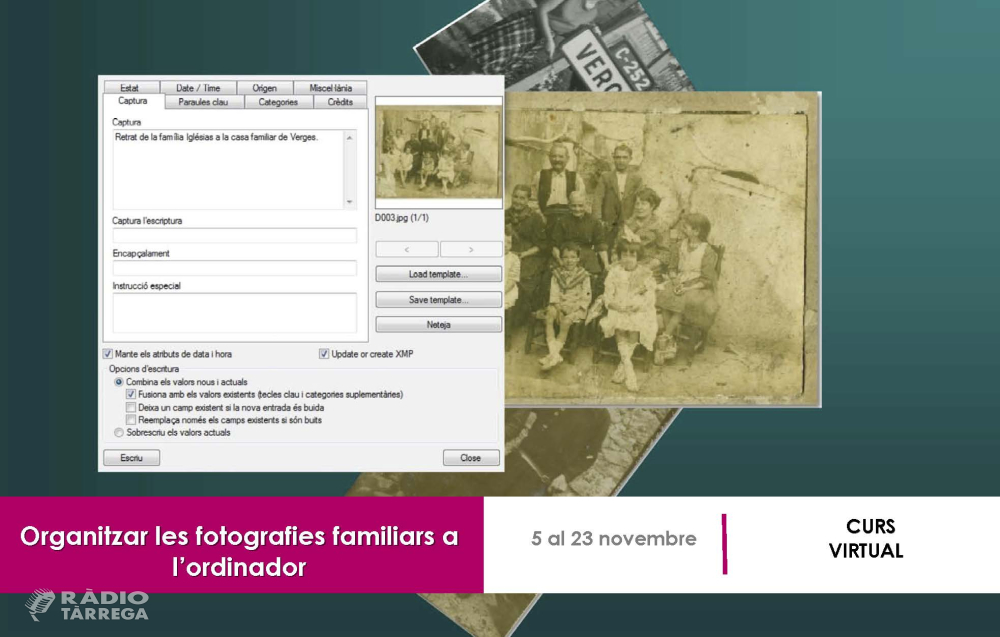 L'arxiu Comarcal de l'Urgell organitza un curs per aprendre a organitzar les fotografies familiars a l'ordinador