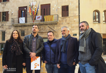 El portaveu parlamentari de Ciutadans Carlos Carrizosa a Tàrrega per donar suport al grup de treball local