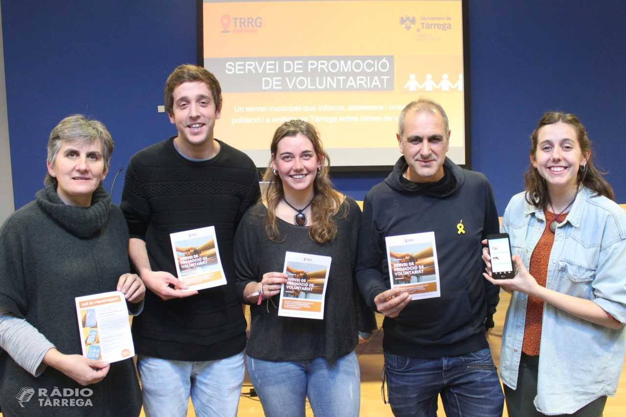 Tàrrega posa en marxa el Servei de Promoció de Voluntariat, que es complementa amb una aplicació mòbil creada per l’Associació Alba