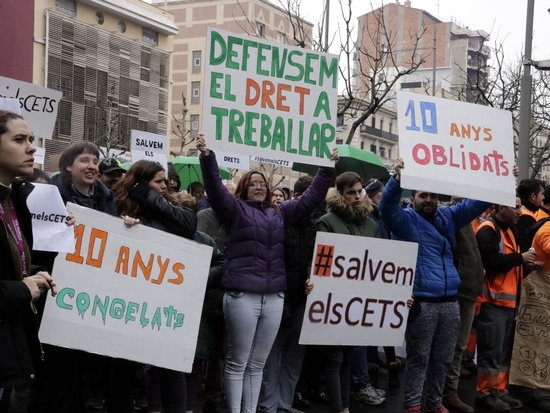 Un miler de manifestants clamen pels drets de les persones amb d'altres capacitats a Lleida