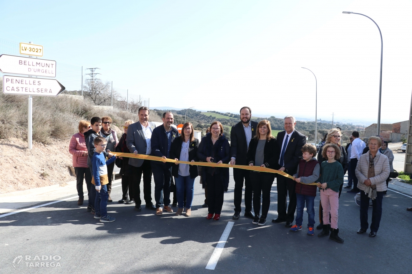 Rosa Maria Perelló inaugura les millores de la carretera LV-3027 entre Bellmunt, Penelles i Castellserà