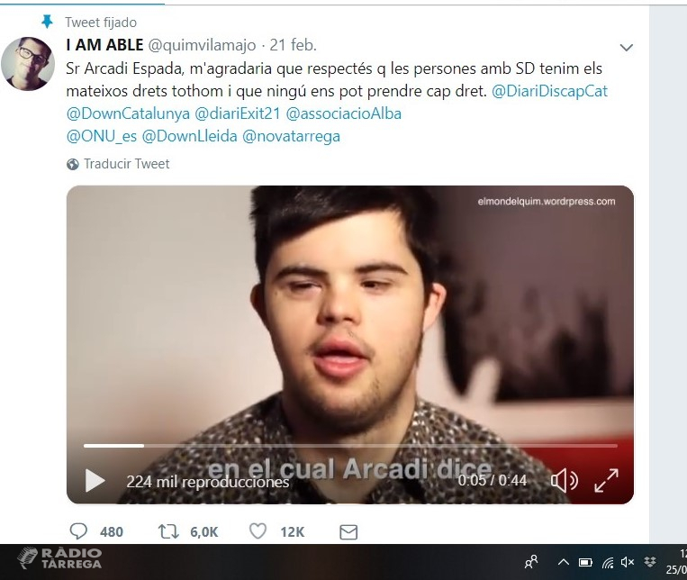 El targarí Quim Vilamajó respon a les polèmiques paraules d’Arcadi Espada amb un vídeo que s’ha fet viral
