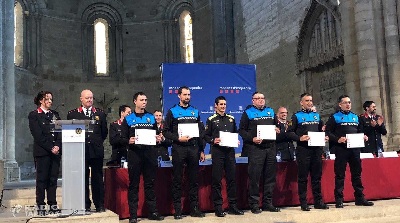 Sis agents de la Policia Local de Tàrrega, distingits amb felicitacions en el marc del Dia de les Esquadres