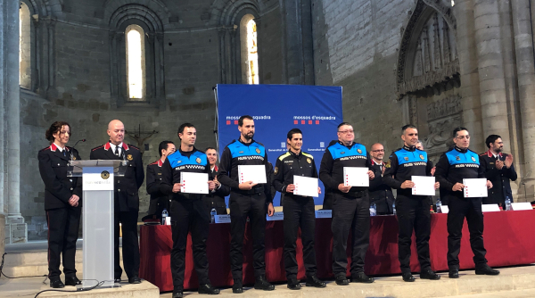 Sis agents de la Policia Local de Tàrrega, distingits amb felicitacions en el marc del Dia de les Esquadres