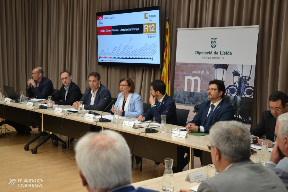 Generalitat i ‘Plataforma per a la millora de la línia de tren Lleida-Manresa’ fan un front comú per defensar la modernització i el traspàs complet de la R12