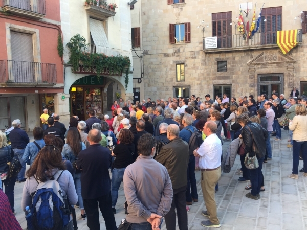 Concentració a Tàrrega amb motiu del final del judici del Suprem pel procés independentista