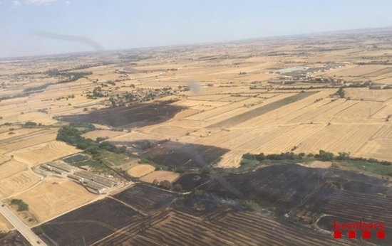 L'incendi estabilitzat de Pallargues afecta 6,2 hectàrees i el del Montmell crema 2,9