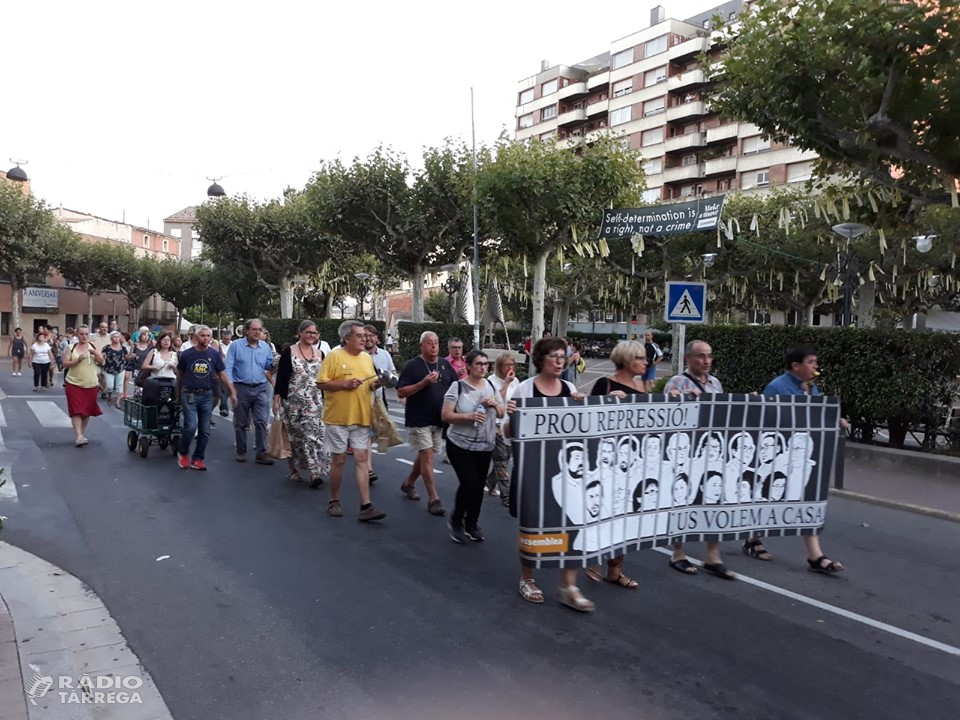 Manifestació a Tàrrega aquest diumenge 15 de setembre pels 23 mesos de presó preventiva dels Jordis