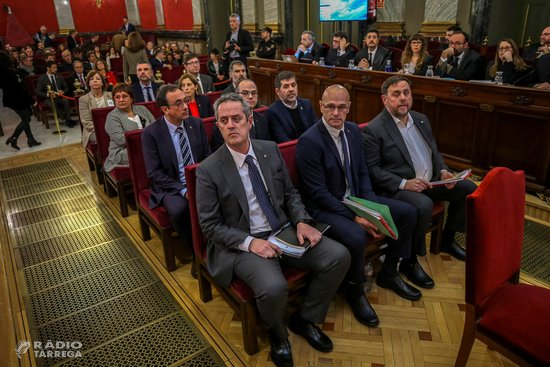 13 anys de presó per a Junqueras, 12 per a Turull, Romeva i Bassa, 11,5 per a Forcadell i 10,5 per a Forn i Rull