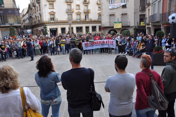 Tàrrega surt al carrer contra la sentència al procés català