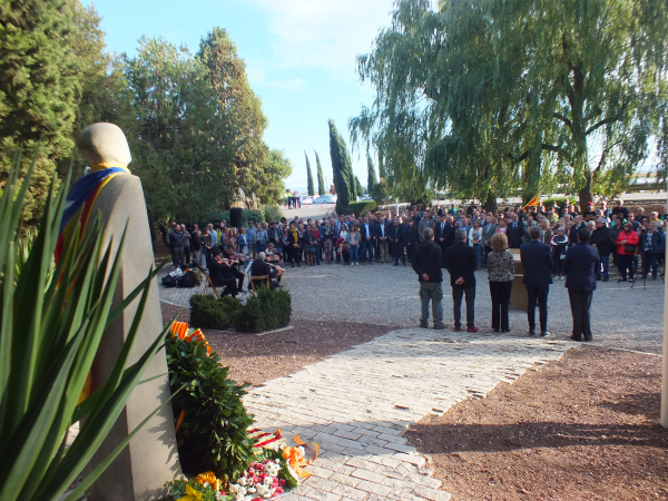 Sentit acte d’homenatge per commemorar el 79è aniversari de l’afusellament del President Companys al Tarròs