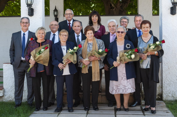 Matrimonis de Tàrrega celebren la tradicional festa de les Noces d’Or