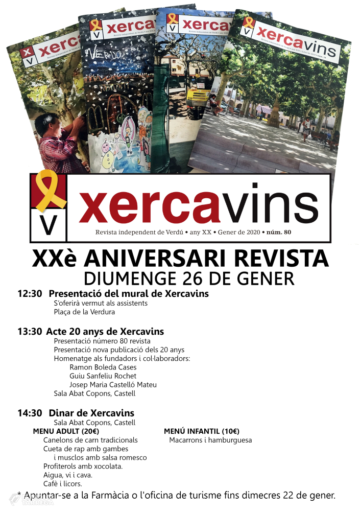 La revista Xercavins de Verdú fa 20 anys