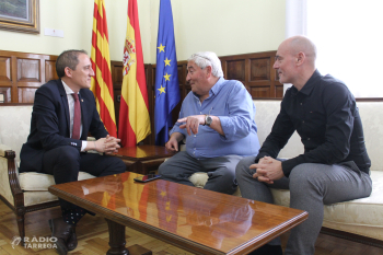 Trobada entre el nou director Comunitat General de Regants dels Canals d'Urgell i el subdelegat del Govern a Lleida, José Crespín