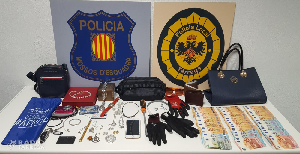 Els Mossos d'Esquadra i la Policia Local de Tàrrega detenen tres homes per robatoris en domicilis