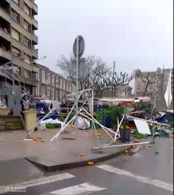 Sobtada ventada a Tàrrega amb ràfegues de 86 quilòmetres per hora