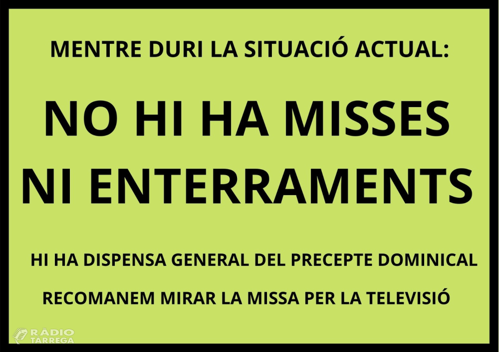 Tanquen les esglésies de Tàrrega i no es fan misses