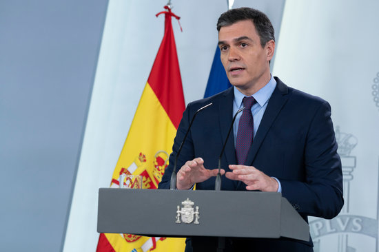 Sánchez anuncia una nova pròrroga de l'estat d'alarma, fins el 9 de maig i l'alleujament del confinament dels menors a partir del 27 d'abril