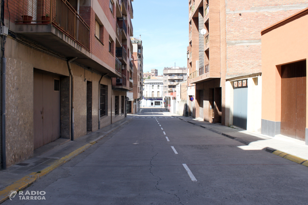 L’Ajuntament de Tàrrega aprova el projecte urbanístic per ampliar la vorera oest i millorar l’accessibilitat al carrer de Santa Clara