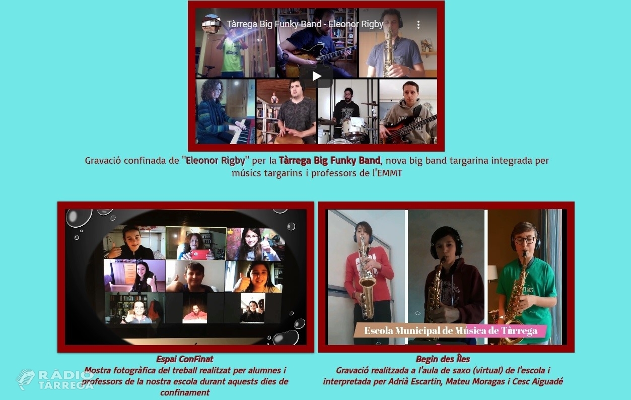 L’Escola Municipal de Música de Tàrrega trasllada l’activitat docent a una nova aula virtual