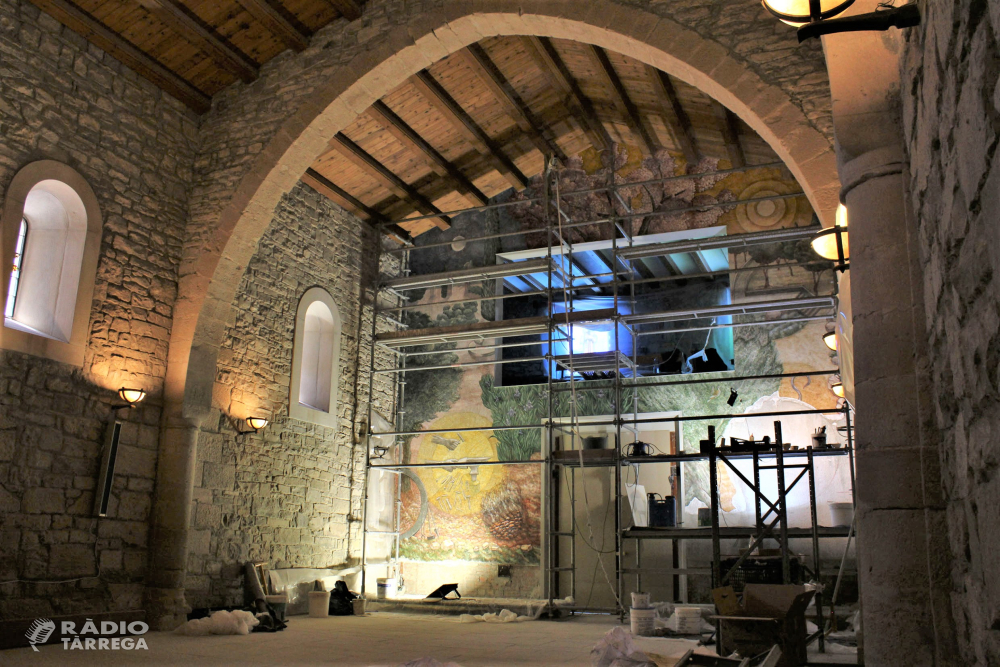 Josep Minguell es confina a l’ermita de Sant Eloi de Tàrrega per pintar el seu darrer mural