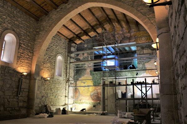 Josep Minguell es confina a l’ermita de Sant Eloi de Tàrrega per pintar el seu darrer mural