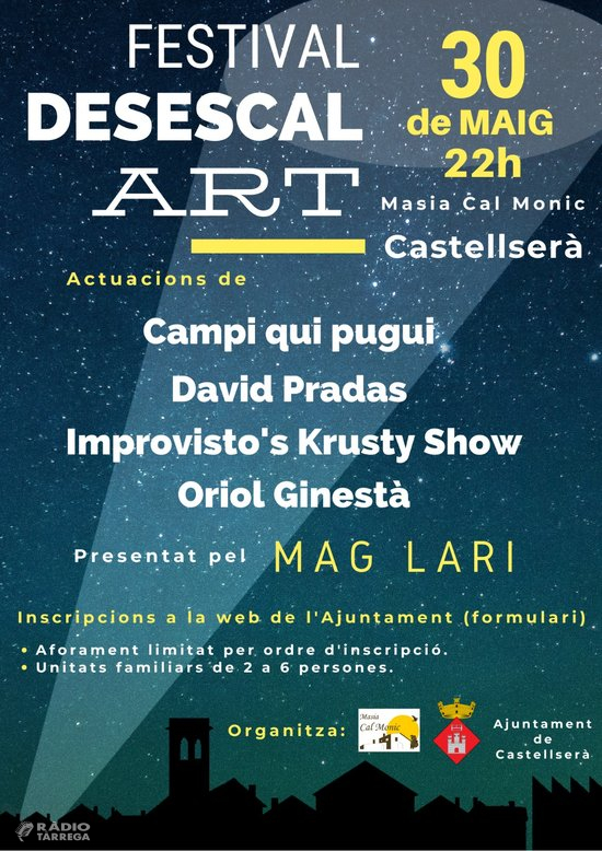 Castellserà celebrarà el primer Festival d'Arts escèniques de la desescalada a Ponent