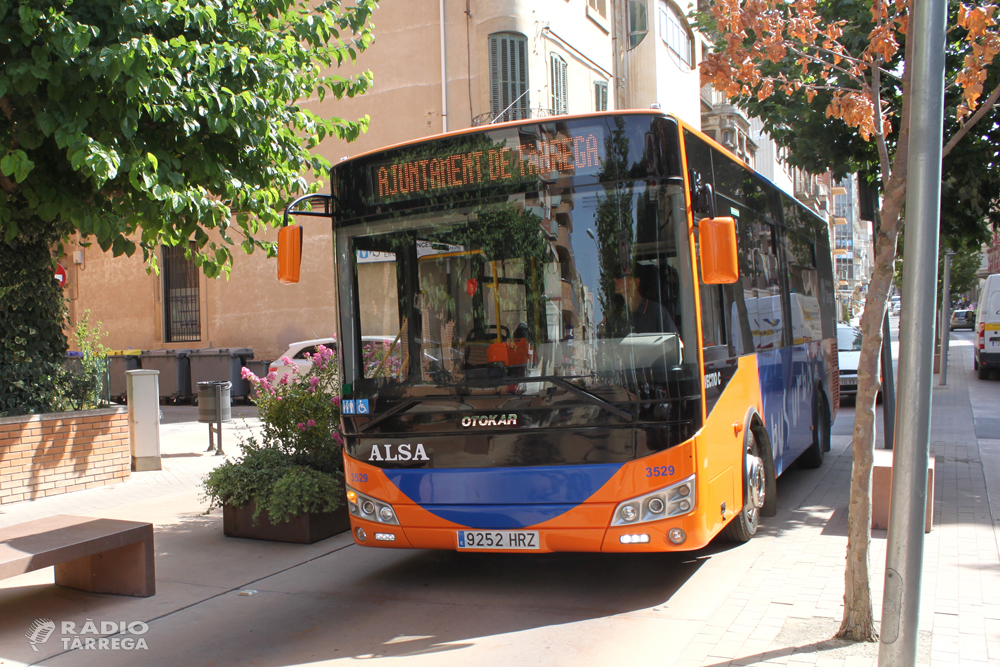 Tàrrega reprèn demà dilluns el servei del bus urbà municipal en els seus horaris i rutes habituals