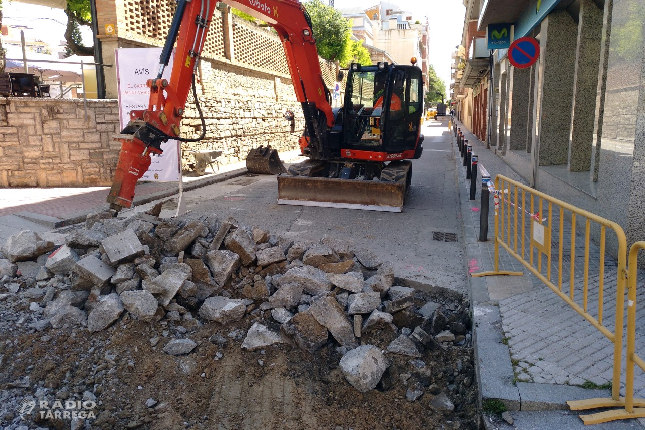 L’Ajuntament de Tàrrega inicia les obres de renovació del carrer de Jacint Verdaguer