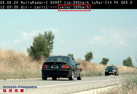 Denunciat penalment un conductor per circular a 189 km/h per la C-14, a Verdú