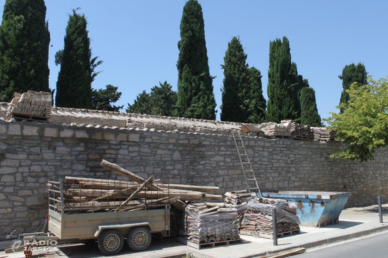 L’Ajuntament de Tàrrega du a terme les obres de rehabilitació de cobertes al cementiri municipal