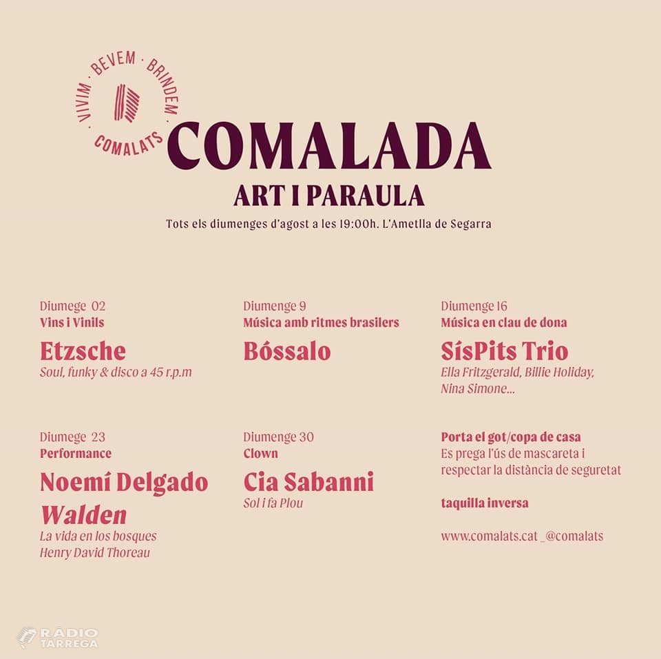 Torna el Festival 'Comalada Art i Paraula' al celler Comalats els diumenges d'agost