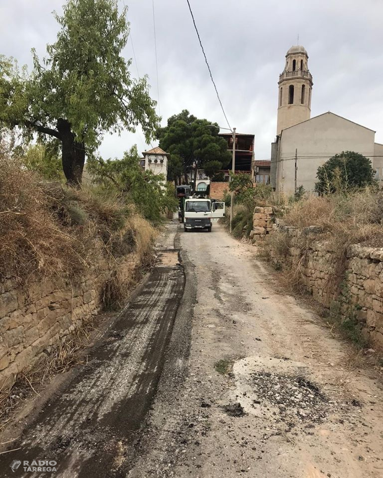 Inici de les obres d’urbanització del camí de la Costa de la Ribera de Sant Martí de Maldà