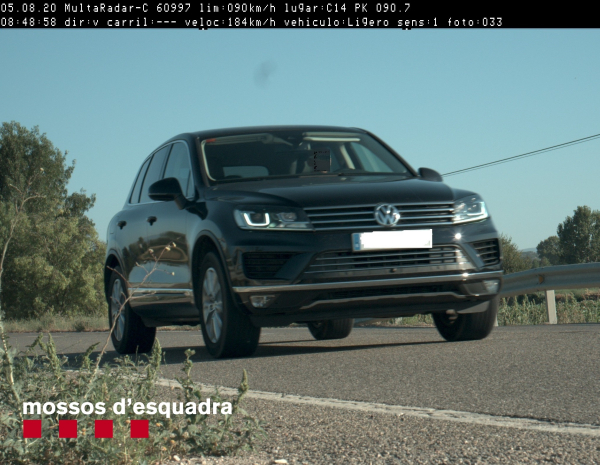 Els Mossos d’Esquadra denuncien penalment un conductor que circulava a 184 km/h per la C-14 a Agramunt
