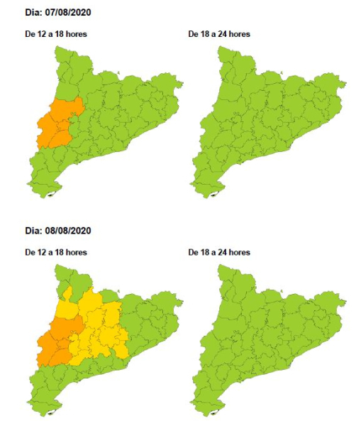 Protecció Civil demana extremar la prudència davant un nou episodi de temperatures extremes els propers dies