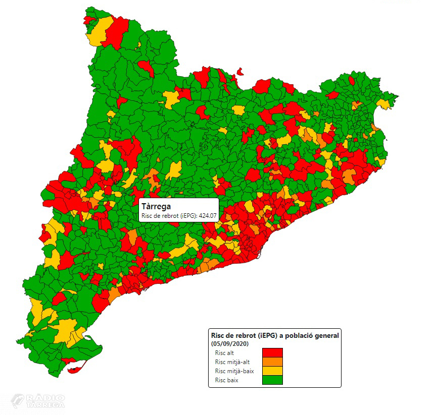 Continua l'augment del risc de rebrot a Tàrrega i a la comarca de l'Urgell