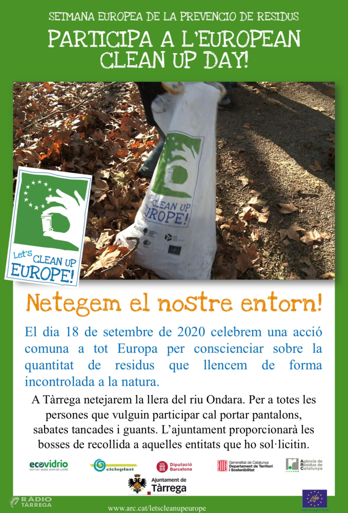 Tàrrega s'adhereix a la campanya 'Let's Clean Up Europe'